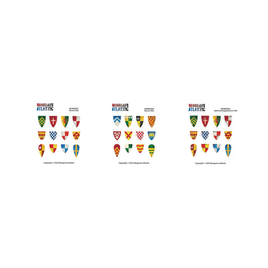 Wargames Atlantic Barons' War Shield Decals (01)