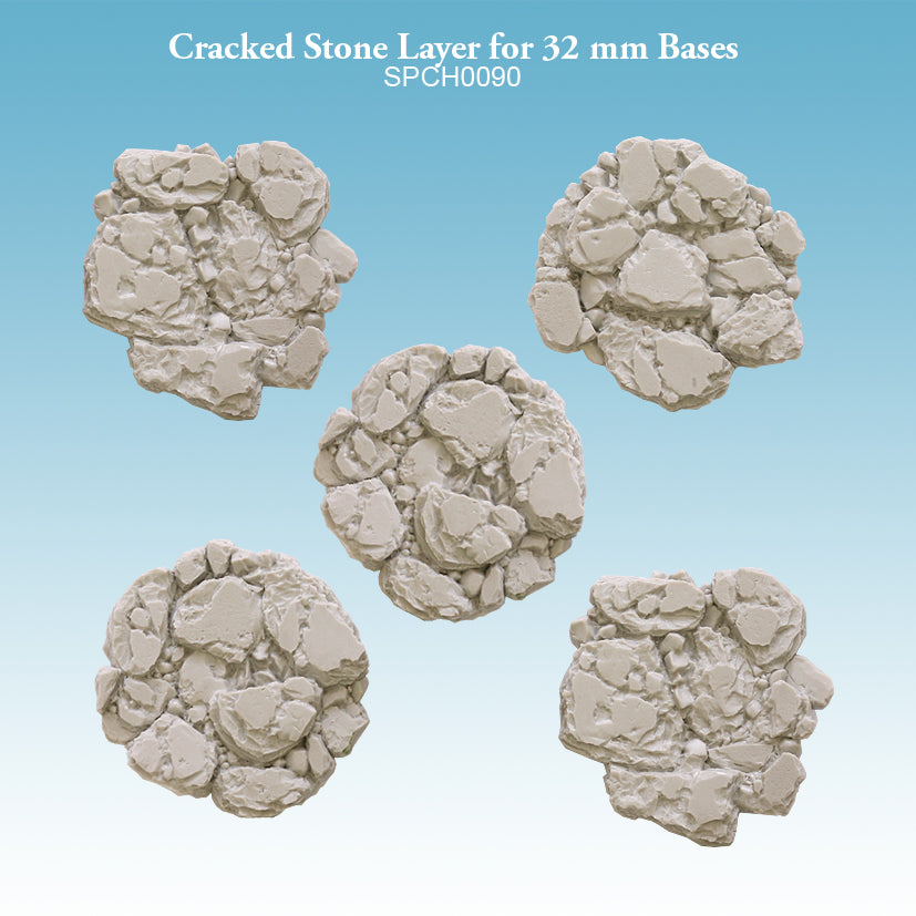 Spellcrow Cracked Stone Layers for 32 mm Bases