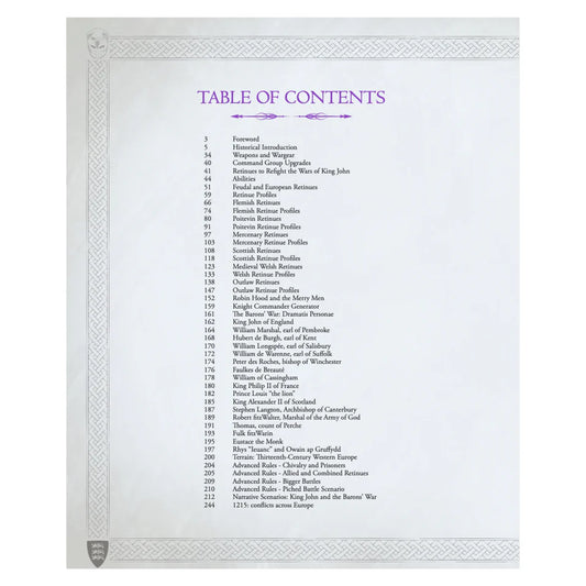 Wargames Atlantic King John: Barons' War Hardcover Sourcebook