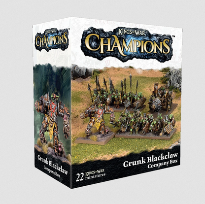 Mantic Kings of War Champions Grunk Blackclaw Company Box