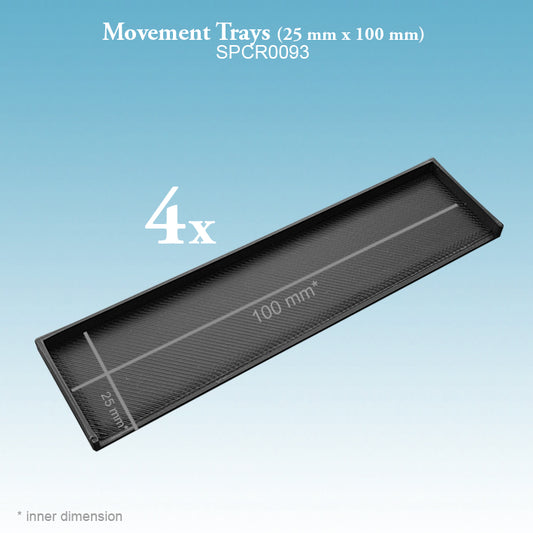 Spellcrow Argatoria Movement Trays (25 mm x 100 mm)