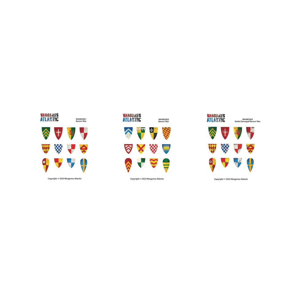 Wargames Atlantic Barons' War Shield Decals (01)