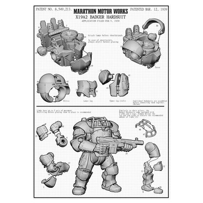 Wargames Atlantic Marcher: X19A2 Badger Hardsuits