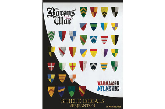 Wargames Atlantic Barons' War Shield Decals (03): Serjeants 01